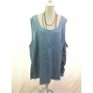 A.n.a sleeveless top Chambray Blue 3X